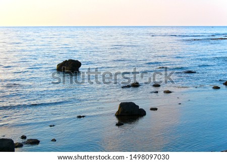 Black rocks in the blue sea, Black sea coast
