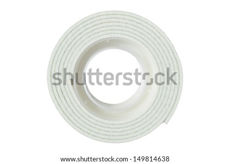 Two-way sticky tape isolated on white background