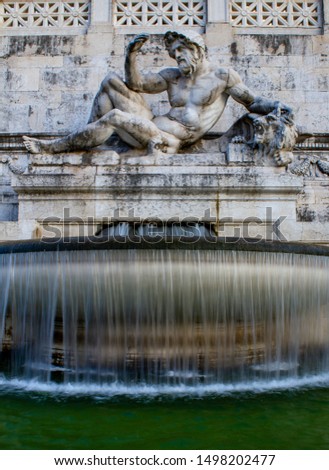 Rome Vittorio Manuele monuments fountain photo