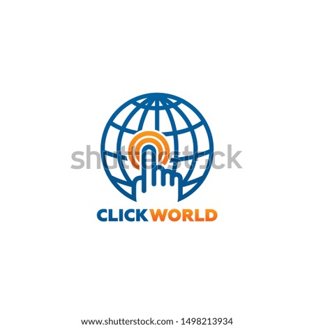 Touch World Logo Template Design