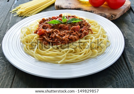 Spaghetti Bolognese Royalty-Free Stock Photo #149829857