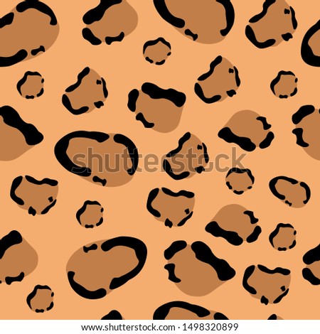 
Leopard. The skin of a leopard. Texture. Drawn by hand.
Vector illustration for design.
