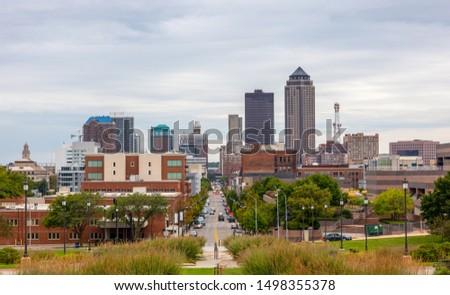 Des Moines, the capital of the state of Iowa, United States of America