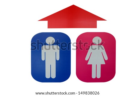 Man & Woman restroom sign 