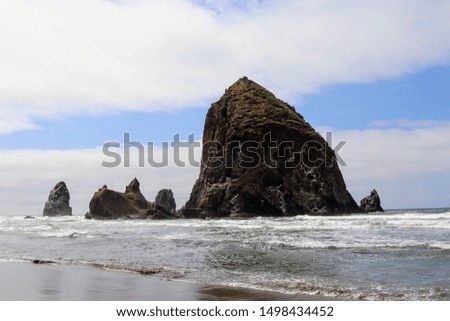 Haystack Rock at Cannon Beach Oregon 