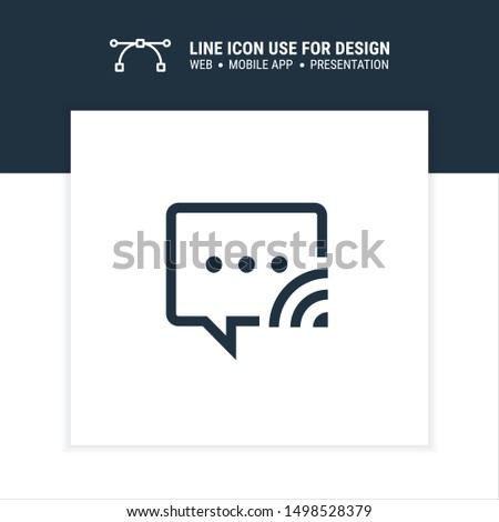 icon chat subscribe graphic design single icon vector illustration