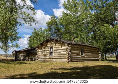 Wooden Cabin in the wilderness of Canada	 Royalty-Free Stock Photo #1498543325