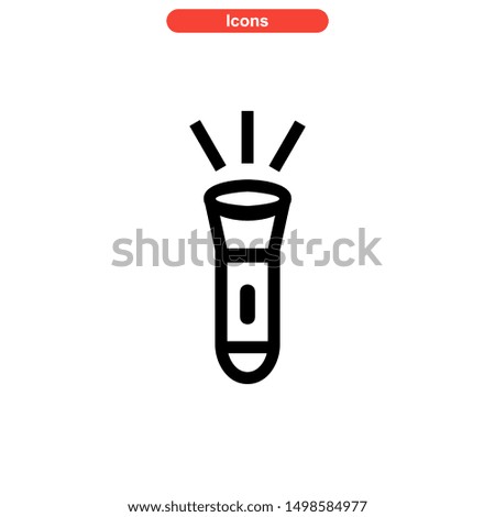 flashlight icon isolated sign symbol vector illustration - high quality black style vector icons
