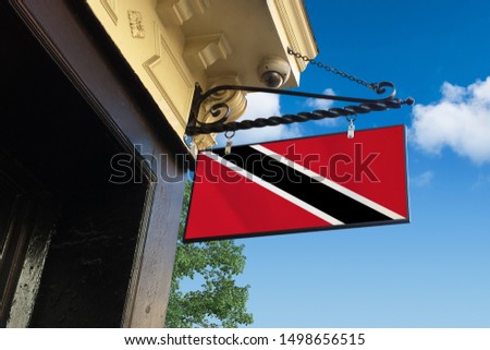 Flag of Trinidad and Tobago Swinging Shop Sign.