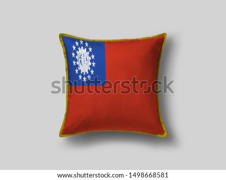 Myanmar Flag Pillow & Cusion Cover. Myanmar cushion cover. Flag Pillow Cover with Myanmar Flag