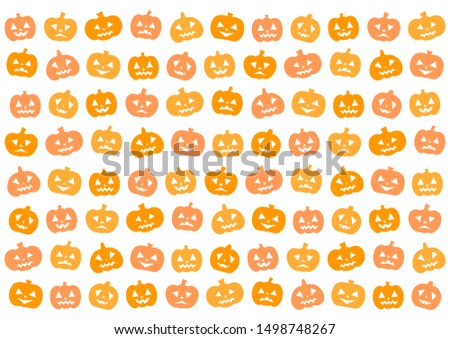 Halloween. Vector illustration of pumpkin. Seamless pattern.