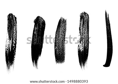 Large set hand drawn water illustration black and white brush stroke for photoshop.Many set and collection of straight line.hard thin round zen Paint Brush.Calligraphy High Detail splatter Background. Royalty-Free Stock Photo #1498880393
