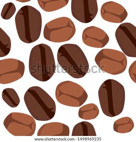 the design of coffee beans with different designs. background pattern