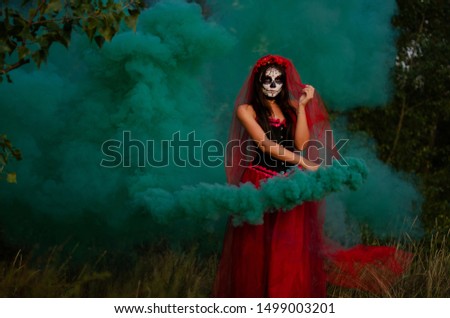 The bride in red! Santa Muerte Halloween sequel