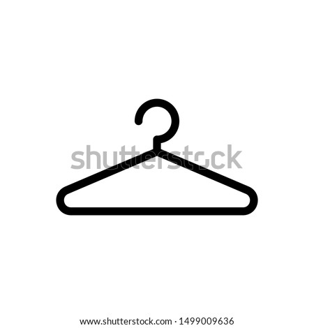 Clothes hanger. Hanger icon vector isolated on white background Royalty-Free Stock Photo #1499009636