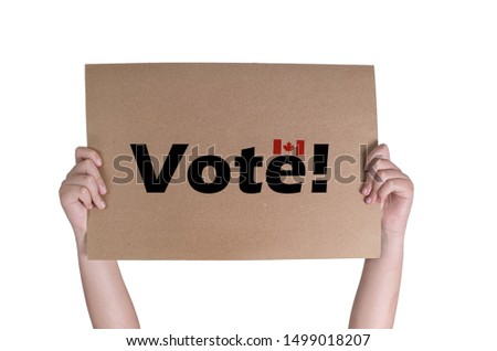 Call for action to vote at the Canadian election