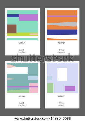 Vector abstract background set. Art template design for invitation card, mockup brochure theme style,front page, book cover, banner idea, flyer,booklet print.