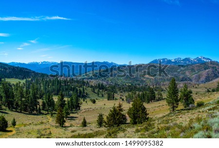A sunny summer afternoon in the Sierra Nevada Mountains looking towards the Carson Iceberg Wilderness.