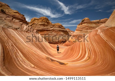 The Wave, Coyote Buttes North, Arizona Utah, USA Royalty-Free Stock Photo #1499113511