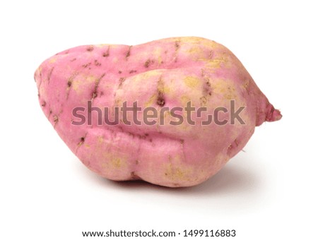 Sweet potato on white background stock photo