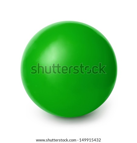 Green Ball isolated on a White background with clipping path Royalty-Free Stock Photo #149915432