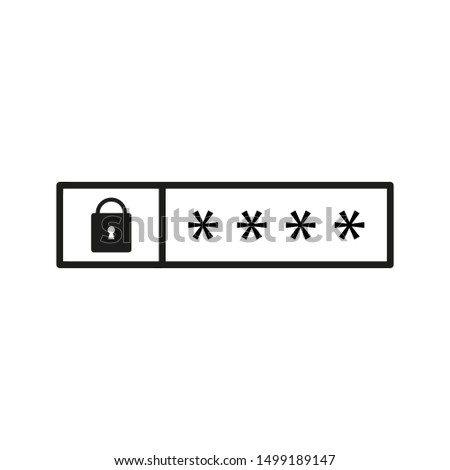 Password icon on white background.Vector illustration