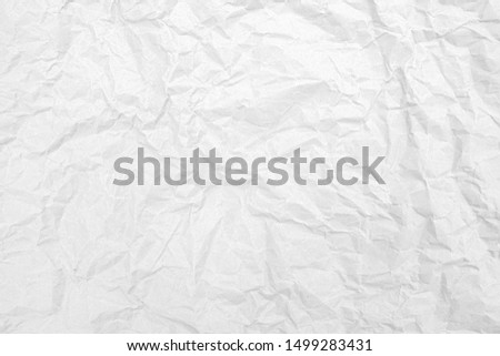 Old crumpled texture white cardboard sheet of empty paper white background.