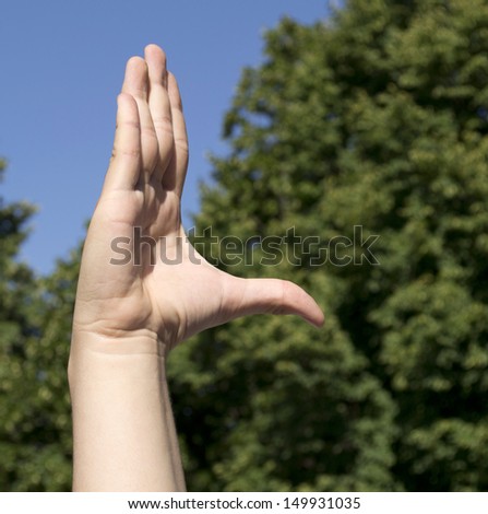 girl hand sign
