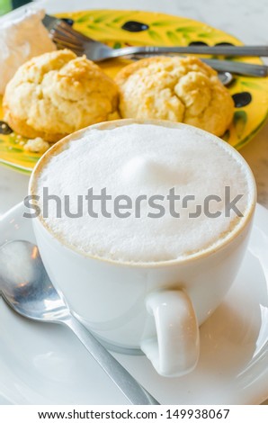 Cappuccino with scone