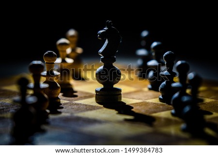 picture of old wooden chess