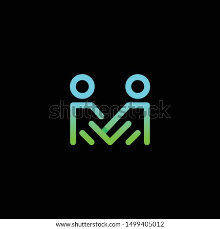 Letter M Human Family Creative Modern Logo