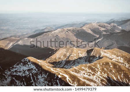 View on the Pyrenees mountains in France