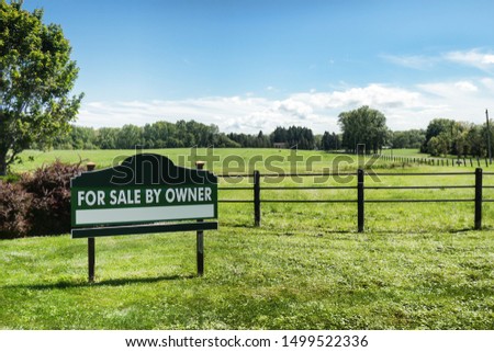 Horse ranch and for sale sign 