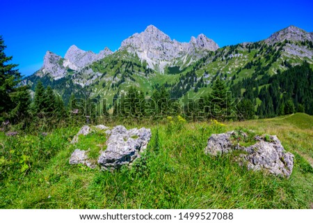 Beautiful Mountain scenery at Reutte in Alps, Tyrol, Austria.