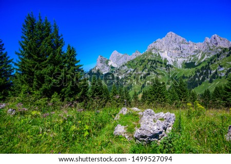 Beautiful Mountain scenery at Reutte in Alps, Tyrol, Austria.