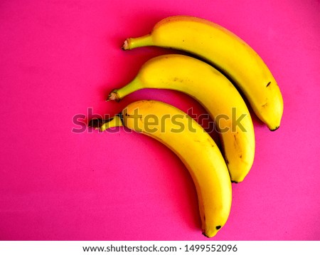 bananas on a pink background  free space for text