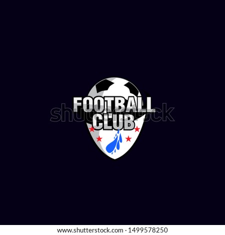 football club logo icon with water power illustration