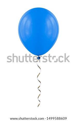 Helium balloon isolated on white background. Royalty-Free Stock Photo #1499588609