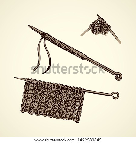 Old rough grey roll sew design instrument on white backdrop. Freehand line black ink drawn picture logo emblem sketchy in art scribble ancient style. Closeup view with space for text