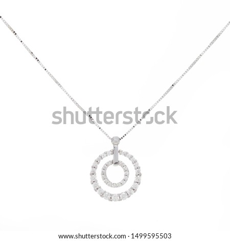 Fine jewelry gold and silver necklace with diamonds and gemstones pictures for advertising