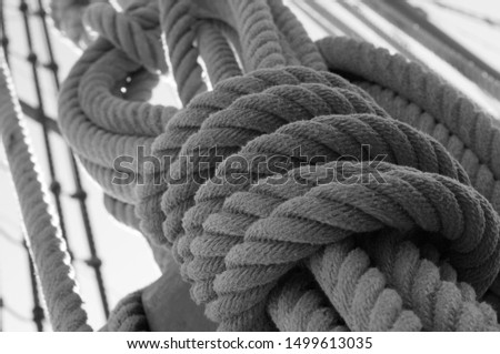 Rope boat ship navigation sailing