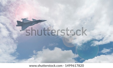 The fighter plane trained to fly in the sky of Thailand.