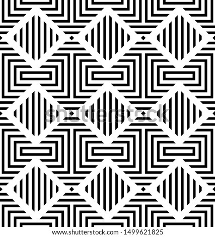 Vector geometric seamless pattern with rhombuses. Modern stylish striped texture. 
