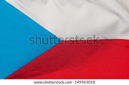 A Czech flag in the wind 