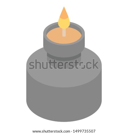 Lamp lab fire icon. Isometric of lamp lab fire vector icon for web design isolated on white background