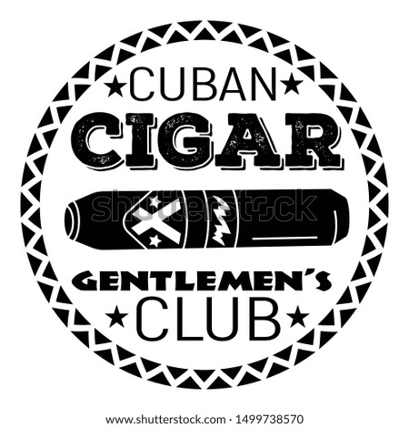 Cuban cigar club logo. Simple illustration of cuban cigar club vector logo for web design isolated on white background
