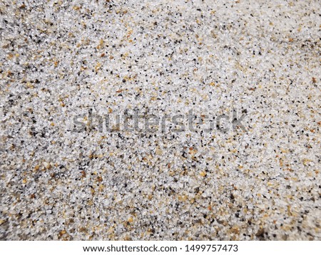 Small particles of different shades of beige, brown. Sand texture close-up. Macrophotography. Natural textured surface.
