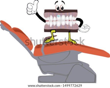 cartoon shape dentures dental service denture care