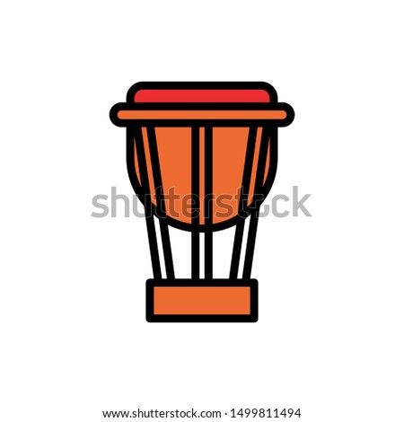 timpani filled line vector icon sign. timpani symbol, logo illustration. Different style icons set. Pixel perfect vector graphics - Vector