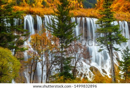 Waterfall in Jiuzhaigou Valley, China